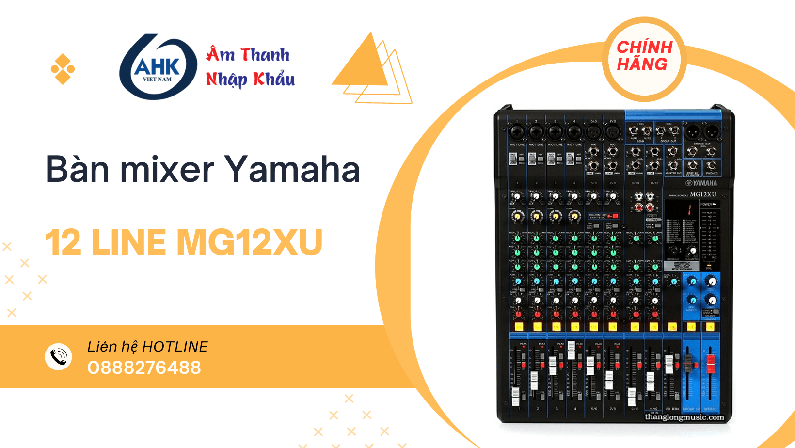 Bàn mixer Yamaha 12 line MG12XU