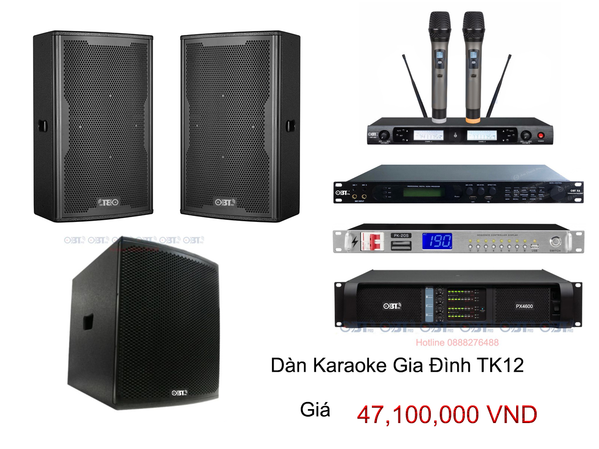 Dàn karaoke gia đình OBT Pro TK12