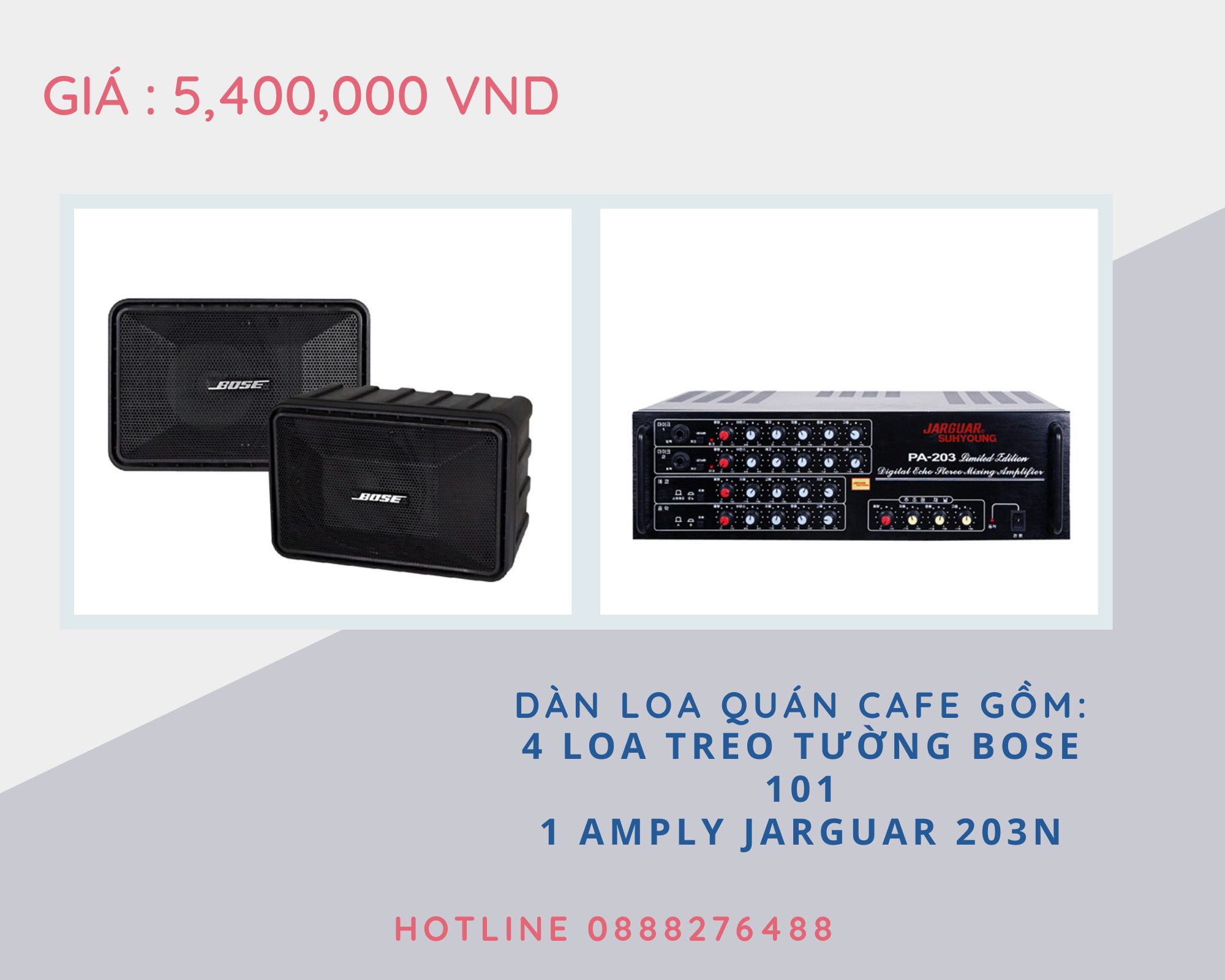 Dàn loa nghe nhạc quán cafe Bose 101