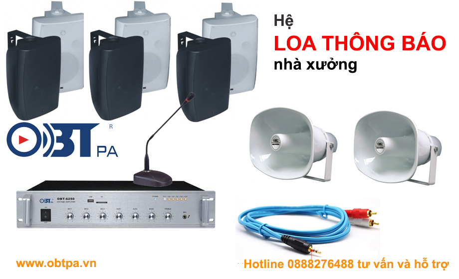 Hệ thống âm thanh nghe nhạc thông báo nhà xưởng