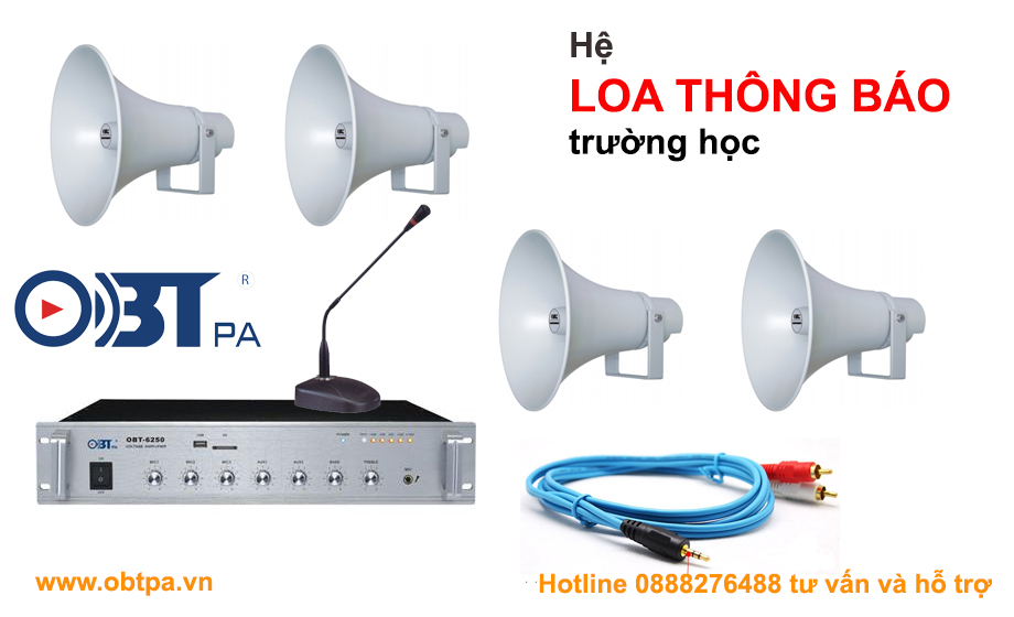 hệ thống âm thanh thông báo trường học