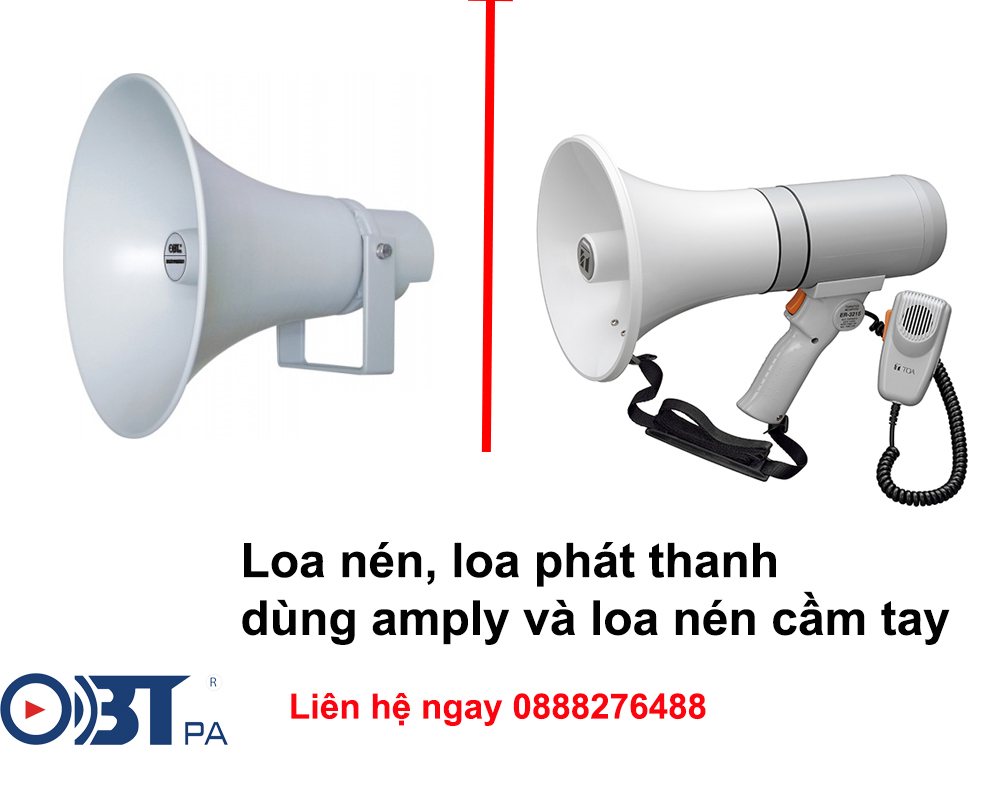 Loa nén, loa phát thanh và loa nén cầm tay