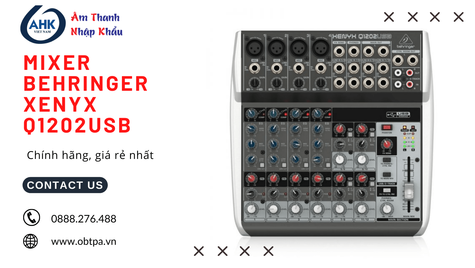 Bàn mixer Behringer Xenyx Q1202USB 