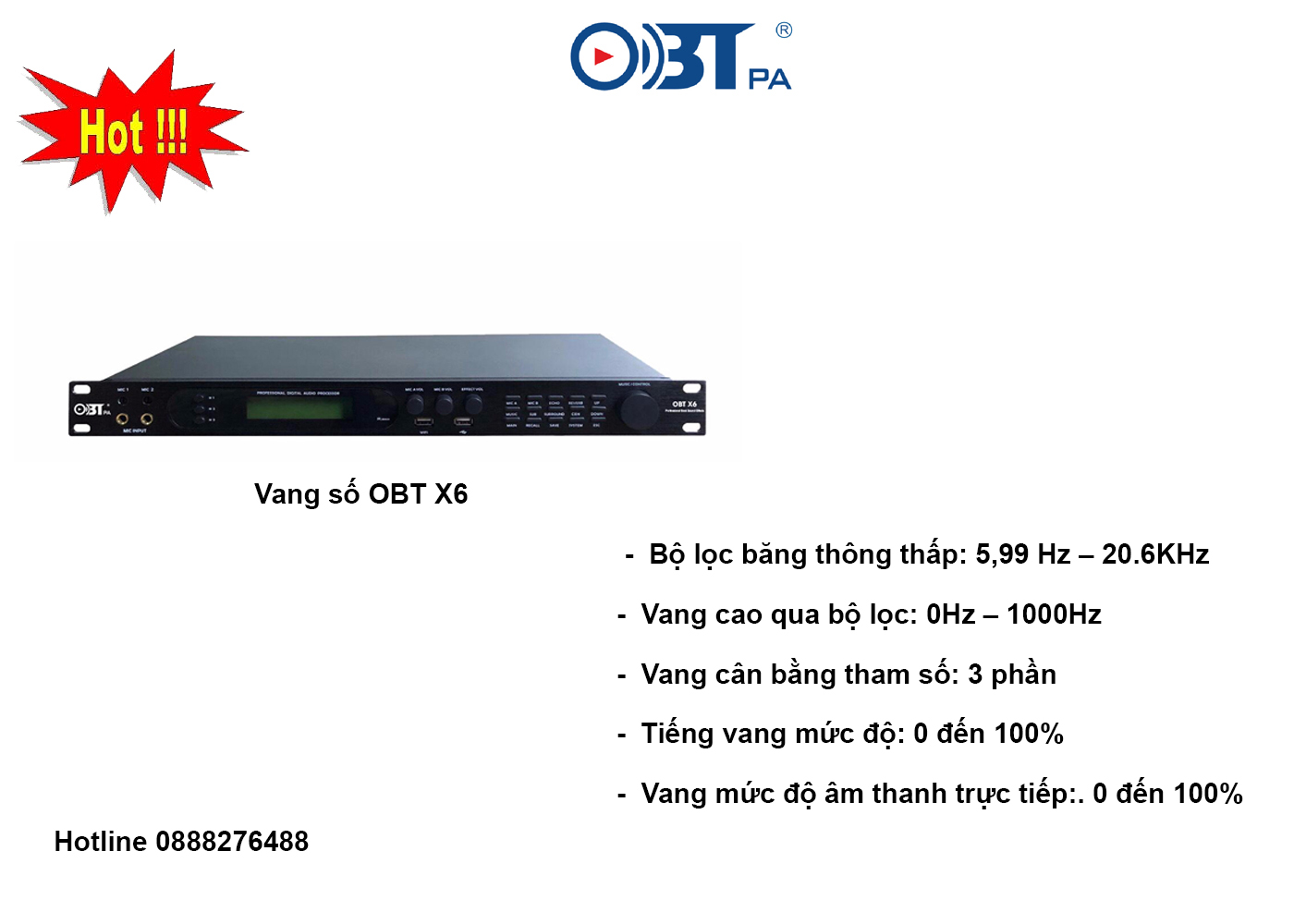 Vang số obt x6 cho dàn loa hội trường