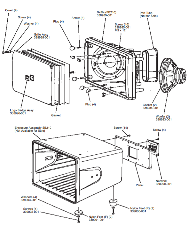 bản vẽ linh kiện loa sb210