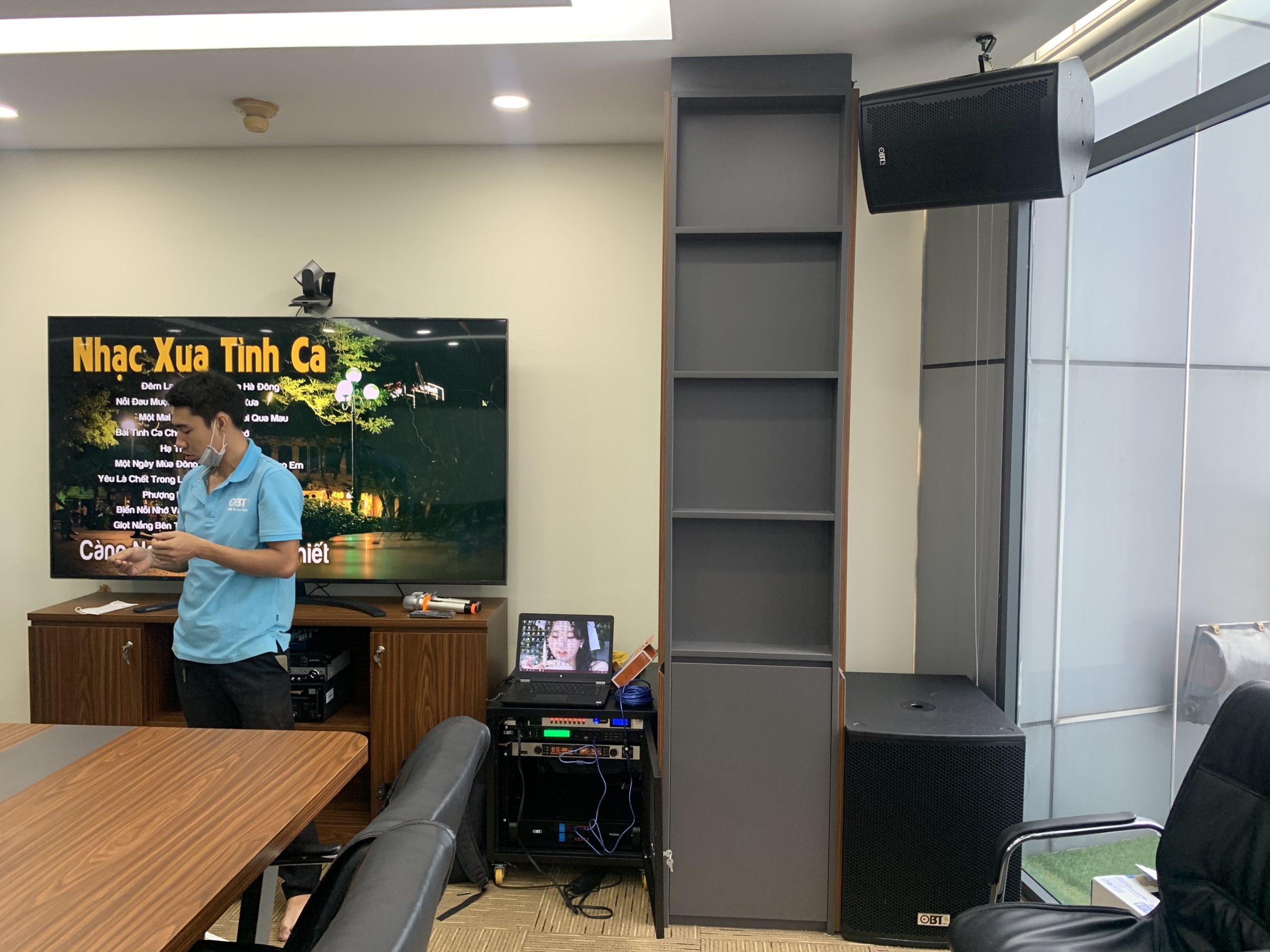 lắp đặt âm thanh lắp đặt âm thanh phòng họp, Karaoke cho phòng họp PVD Tech 