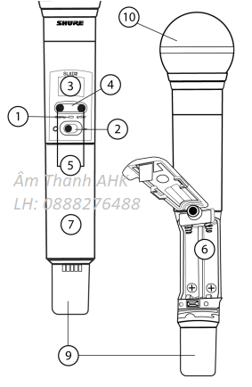 Hệ thống âm thanh không dây cầm tay kỹ thuật số Shure SLXD24/B87A với micrô Beta 87A