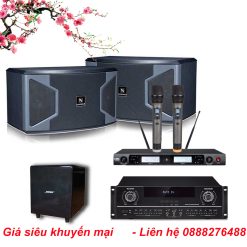 Dàn karaoke gia đình 16 triệu ( Nanomax JB 625, Amply liền vang OBT LA-2200, Micro OBT 8668 )