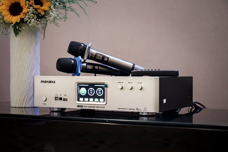 Amply karaoke tích hợp Vang số và Micro không dây Paramax Z-A450 tích hợp 2 micro không dây cao cấp