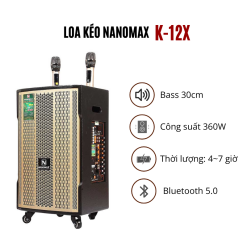 Loa Kẹo Kéo Karaoke Bluetooth Nanomax K-12X